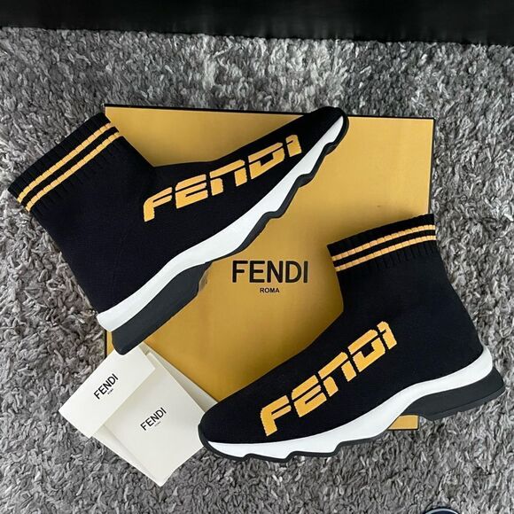 NIB Fendi Rockoko Sock Sneakers - Picture 1 of 11
